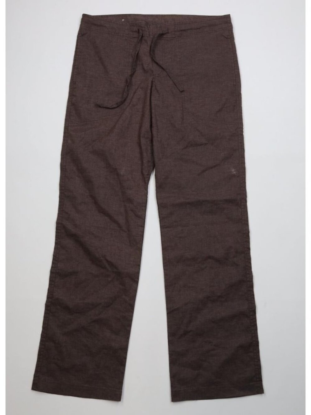 prAna Breathe Mens Medium Faded Hemp Blend Wide Leg Utility Harem Pants Brown